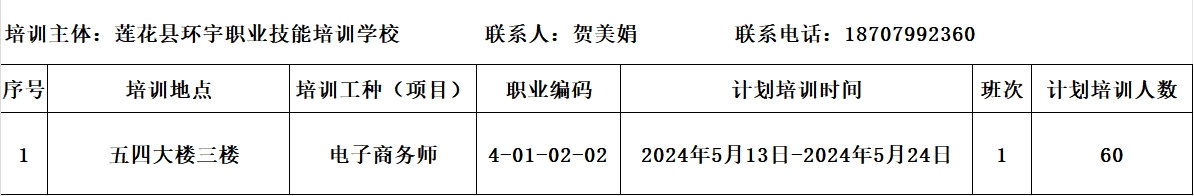 5.6莲花县环宇职业技能培训学校5月份电子商务师培训计划公示.png